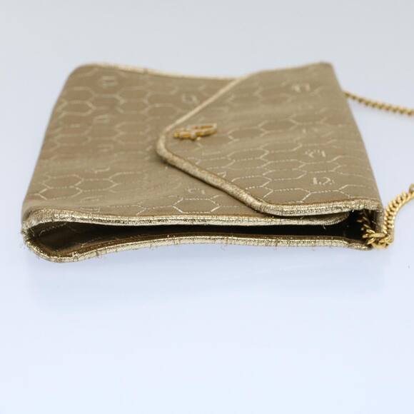 DIOR Honeycomb Canvas Chain Shoulder Bag Beige - Picture 5 of 12